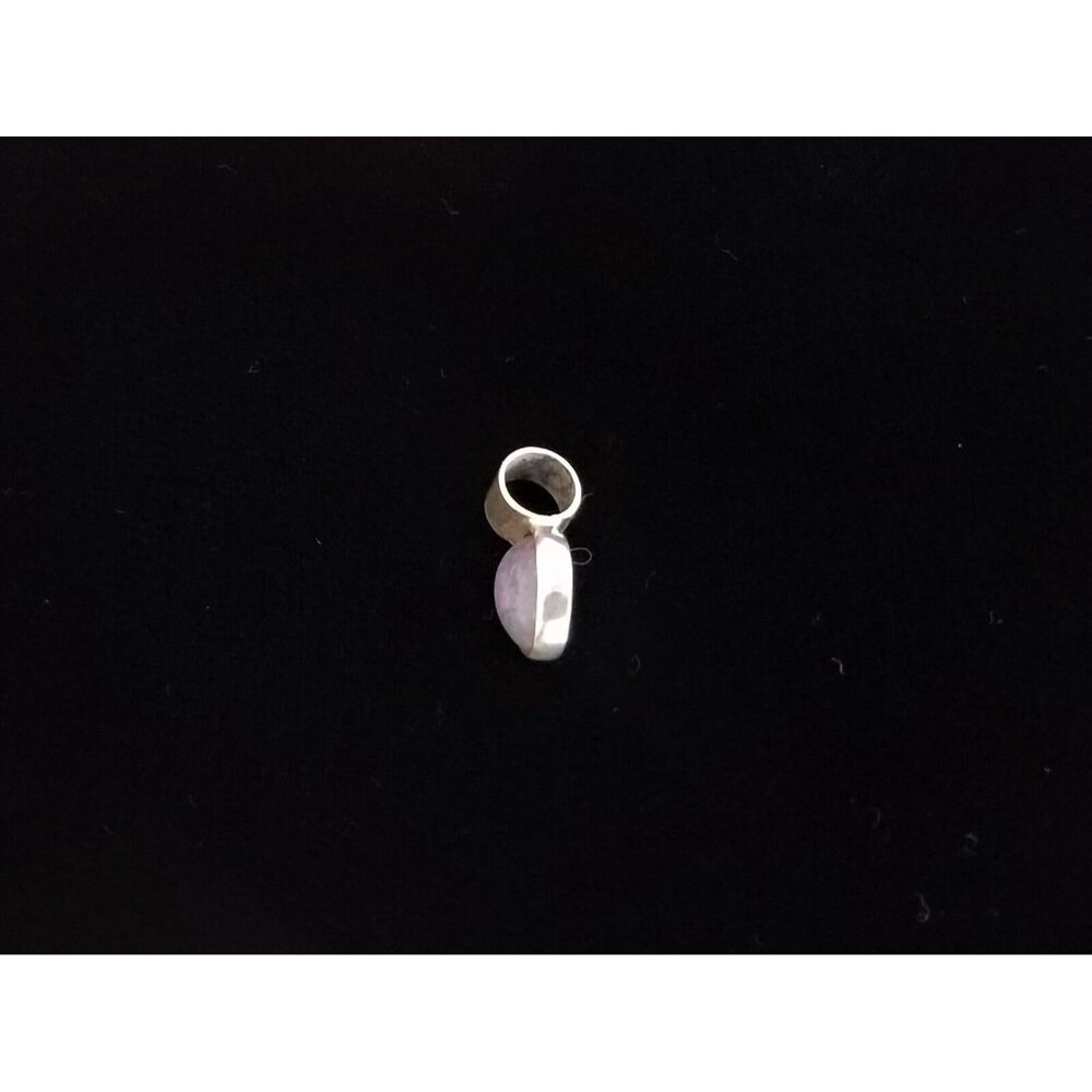 Sterling silver 925 charm oval pendant NEW vintage faux opal artisan handcrafted - Picture 5 of 6